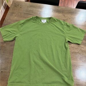 COS Short-Sleeve Crewneck T-Shirt in Lime Green